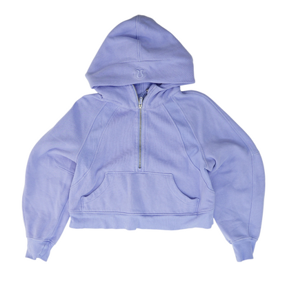 Purple Solid 1/4 Zip Pullover