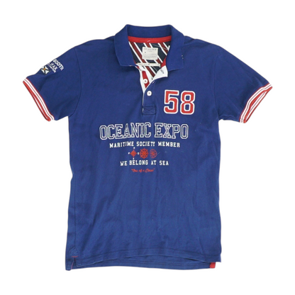 Navy Solid Short Sleeve Polo