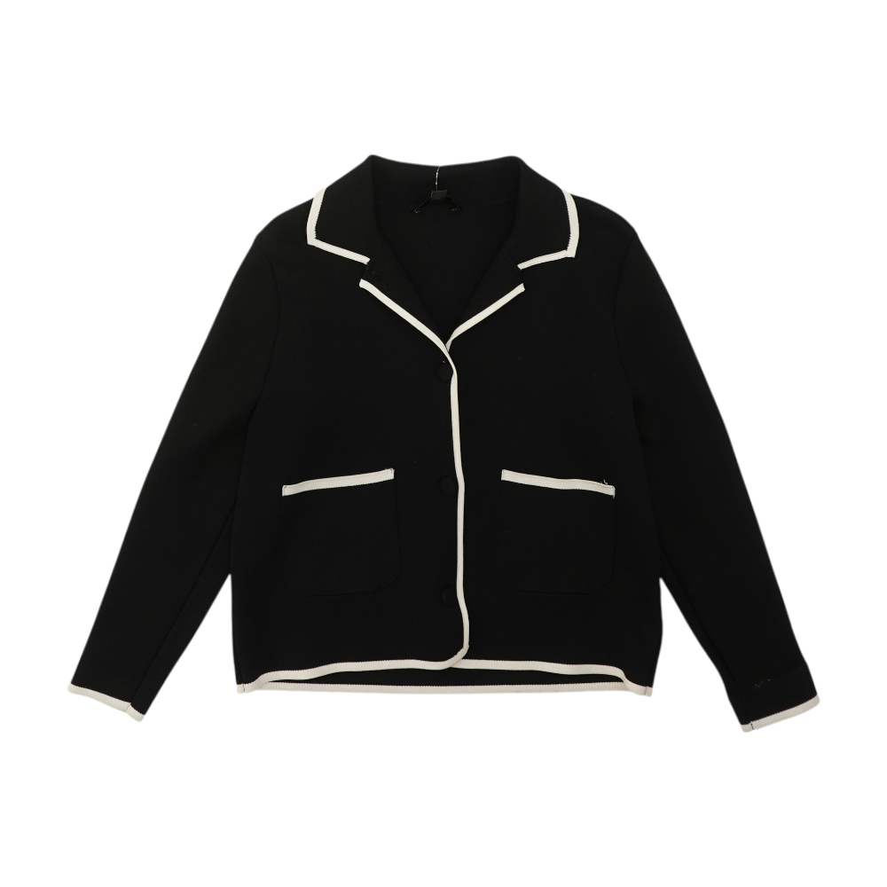 Black Solid Blazer
