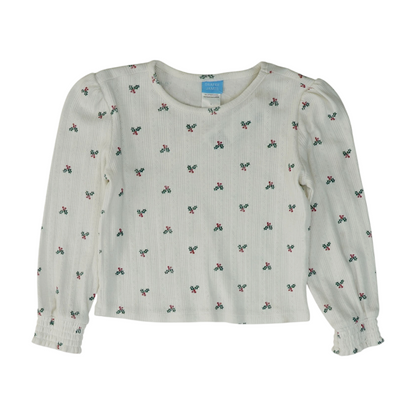 Ivory Print Blouse