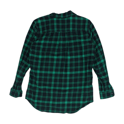 Green Plaid Flannel Button Down