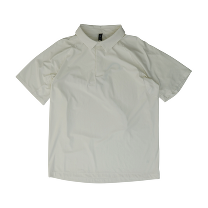 White Solid Short Sleeve Polo