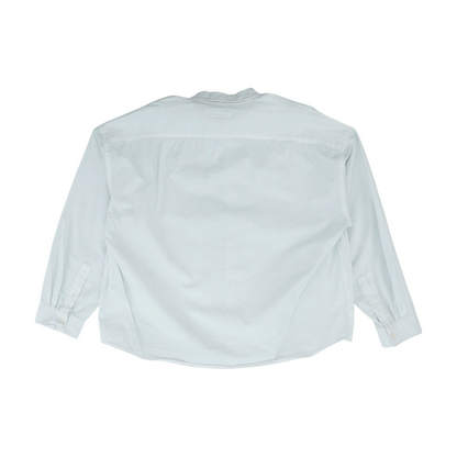 White Solid Long Sleeve Button Down