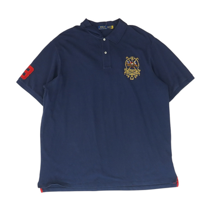 Navy Solid Short Sleeve Polo