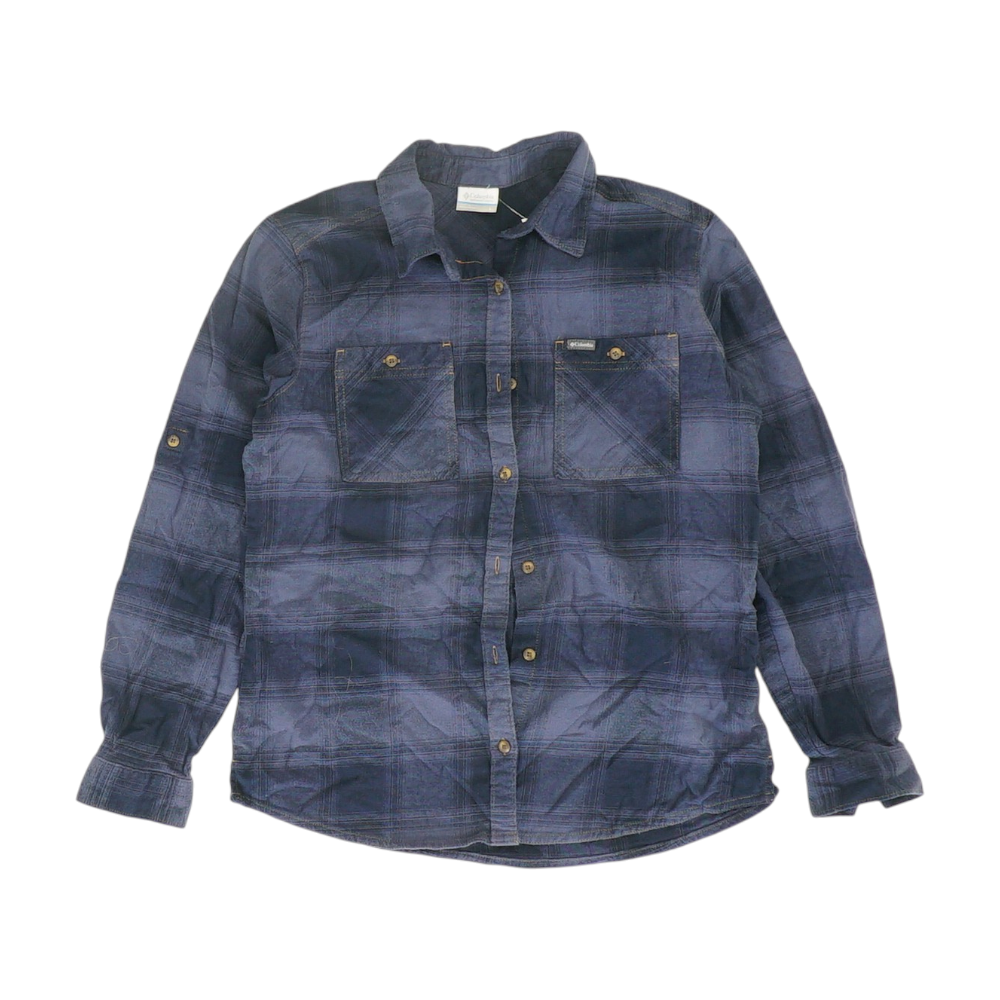 Navy Plaid Flannel Button Down