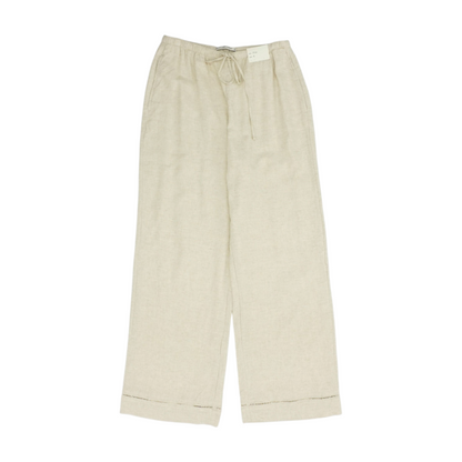 Beige Wide Leg Pants