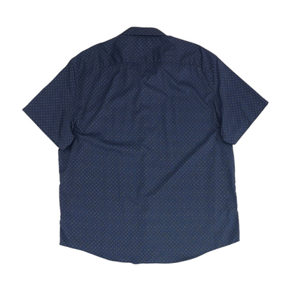 Navy Floral Short Sleeve Button Down