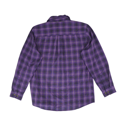 Purple Plaid Flannel Button Down