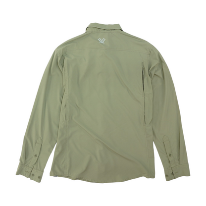Green Solid Outdoor Button Down