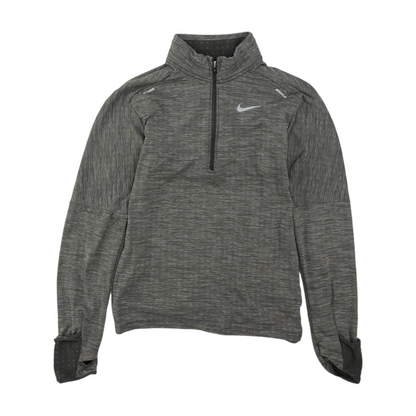Gray Solid 1/4 Zip Pullover
