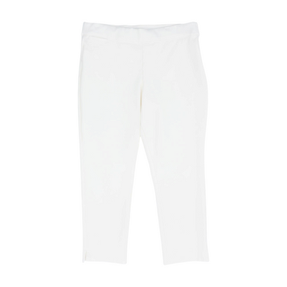 White Solid Chino Capris