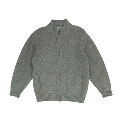 Brown Solid Cardigan Sweater