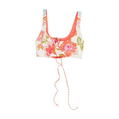 Orange Abstract Swim Top