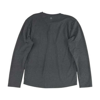 Gray Solid Henley T-Shirt