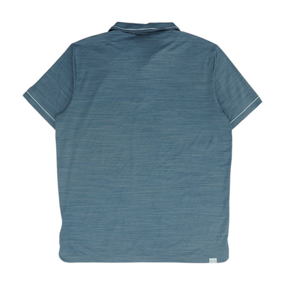 Blue Striped Short Sleeve Polo