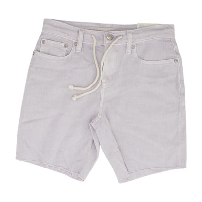 Lavender Solid Denim Shorts