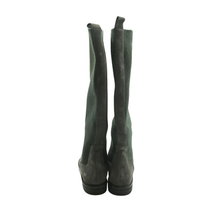 Gray Knee High Boots