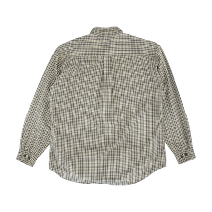 Tan Check Long Sleeve Button Down