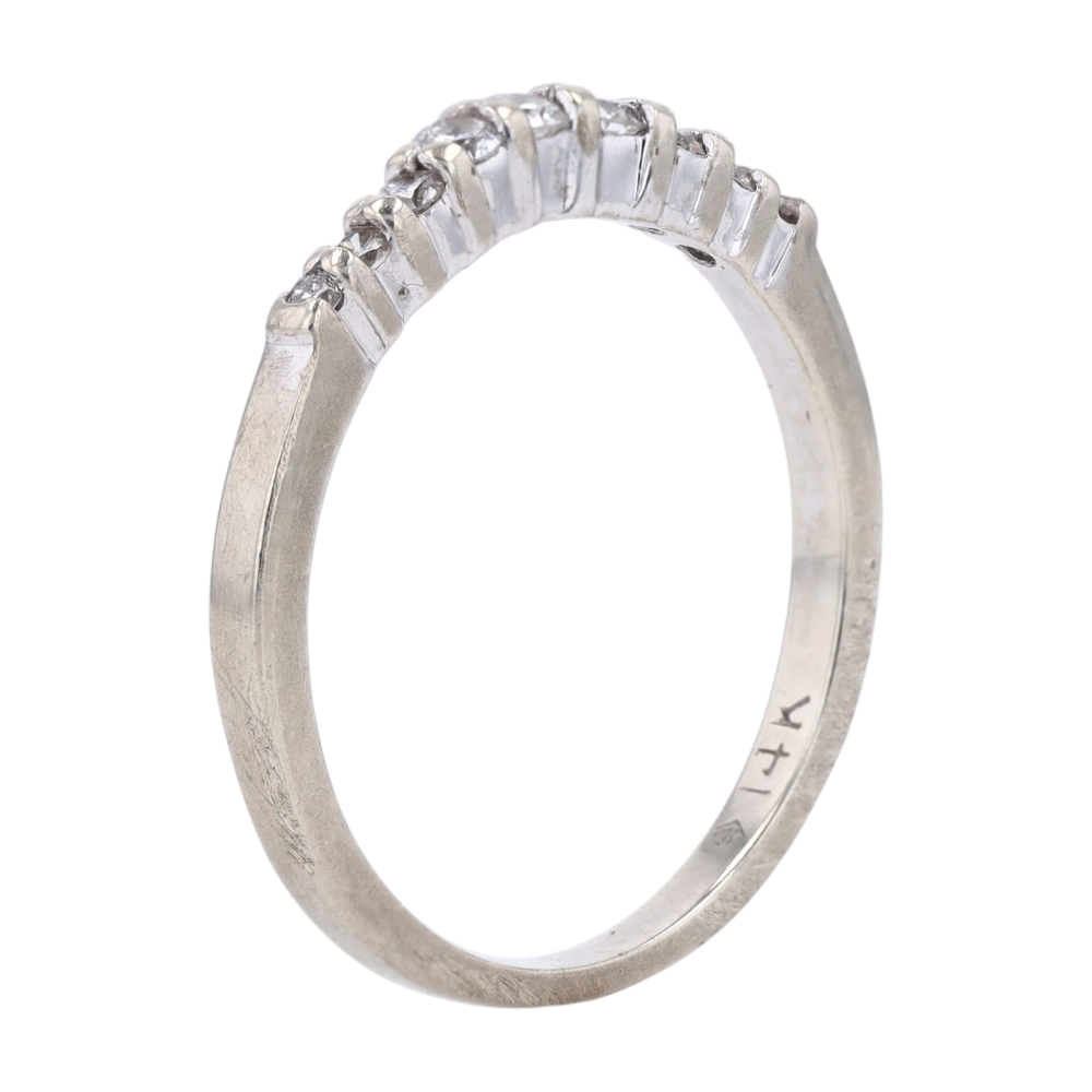 1/8 ctw 14K White Gold Diamond Band Ring