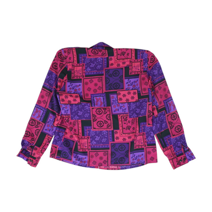 Vintage Magenta Floral Button Down