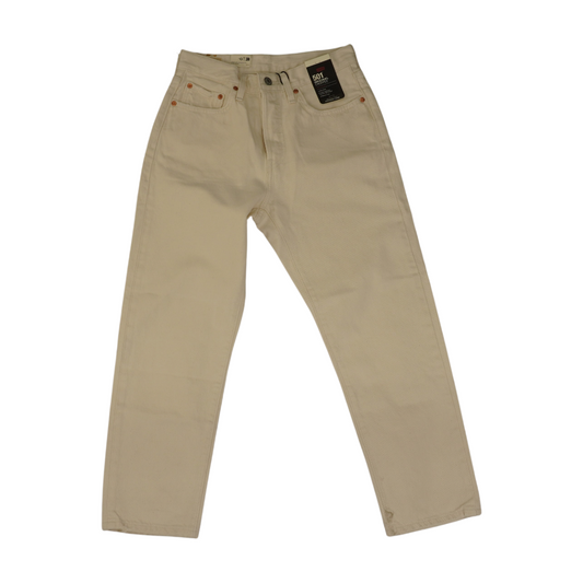 501 Ivory Straight Jeans