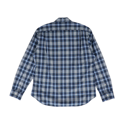 Blue Plaid Long Sleeve Button Down