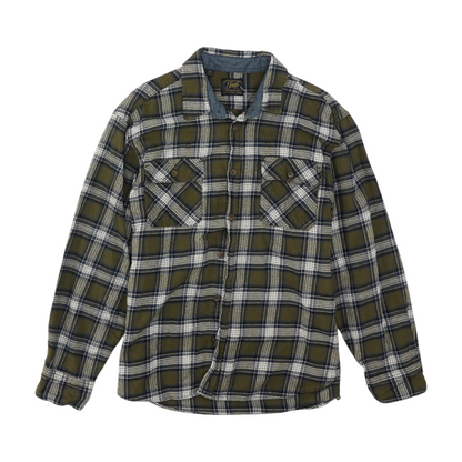 Green Plaid Flannel Button Down