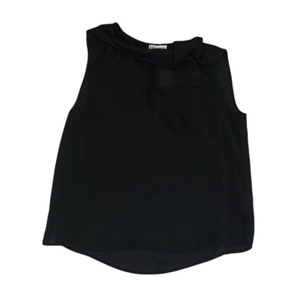 Black Solid Sleeveless Blouse