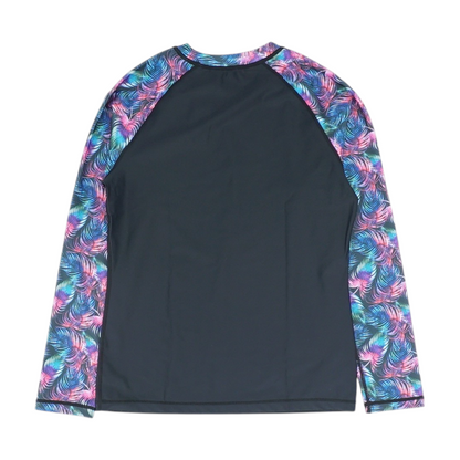 Black Tropical Swim Top