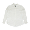 White Solid Long Sleeve Button Down