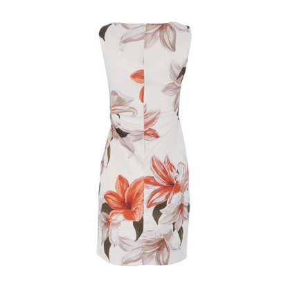 Beige Floral Mini Dress