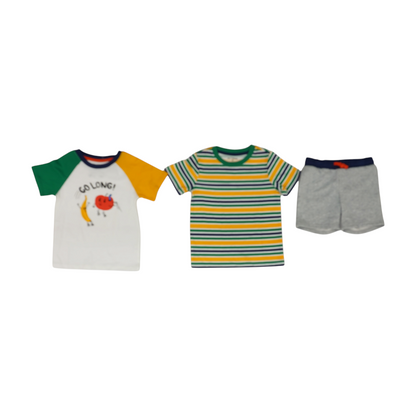 Multi Color Block Short Sleeve Set
