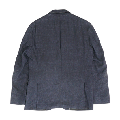 Navy Short Solid Sport Coat