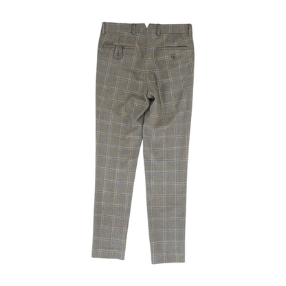 Brown Check Regular Pants