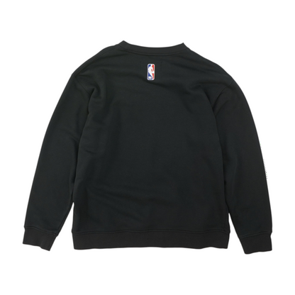 Black Solid Sweatshirt Pullover