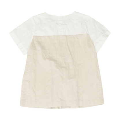 White Color Block T-Shirt