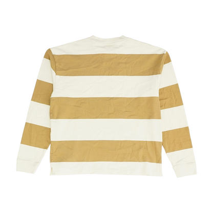 Khaki Striped Pullover Sweater