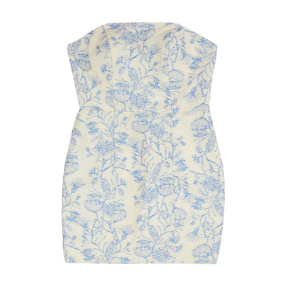 White Floral Mini Dress