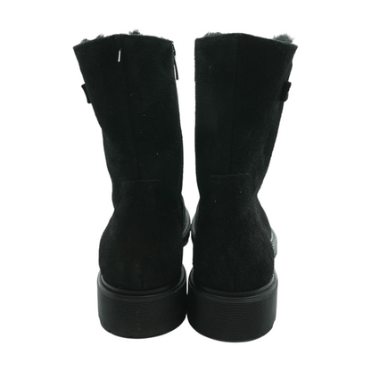 Black Crew Waterproof Suede Ankle Boots