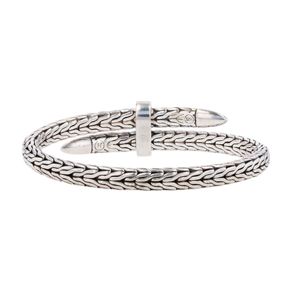 1/4 ctw Sterling Silver Diamond Bangle Bracelet