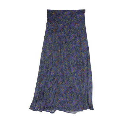 Gray Floral Maxi Skirt
