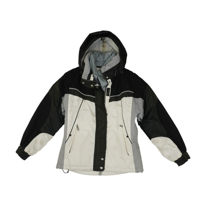 White Color Block Jacket