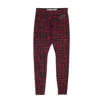 Maroon Print Active Capris