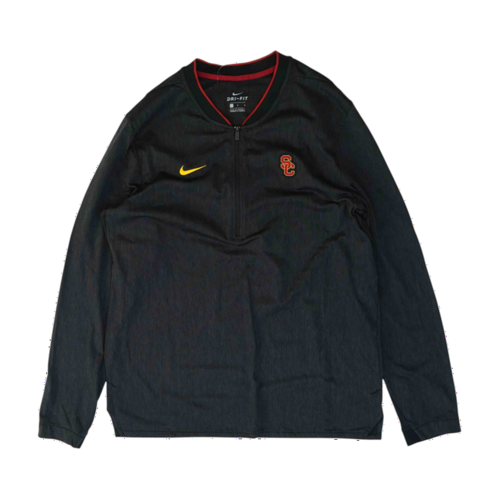 Gray USC Trojans Solid 1/4 Zip Pullover