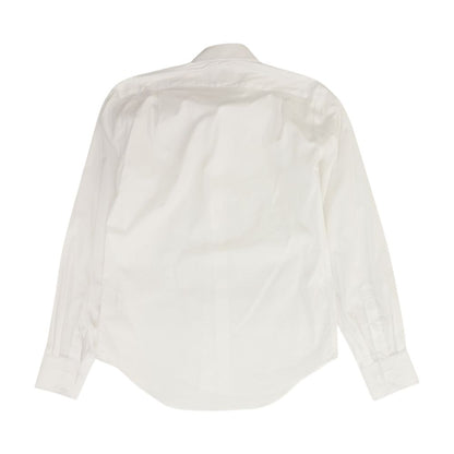 White Solid Long Sleeve Button Down