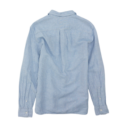 Blue Striped Long Sleeve Button Down