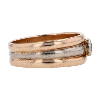 1/4 ctw 14K Two-Tone Gold Diamond Band Ring