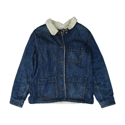 Blue true Solid Denim Jacket