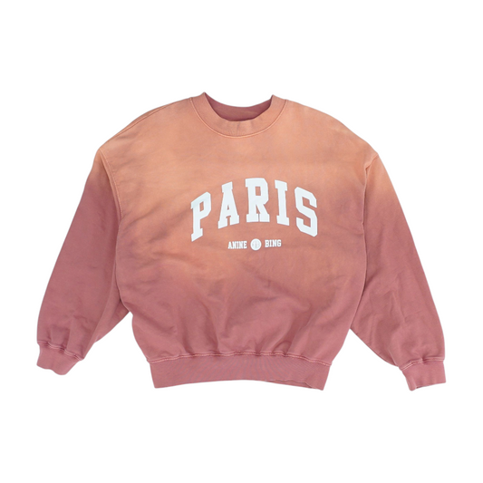 Orange Color Block Sweatshirt Pullover