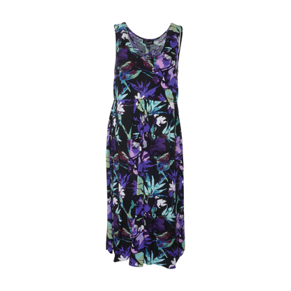 Black Floral Midi Dress